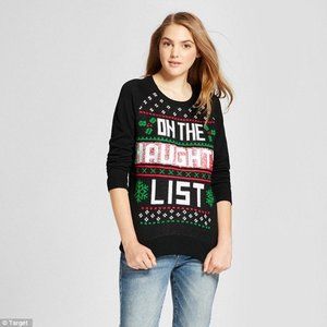 Naughty/Nice Sequin Christmas Crewneck Sweater